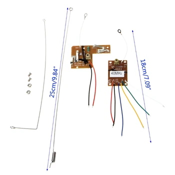 1 комплект 4-канальной платы дистанционного передатчика и приемника 40 МГц с антенной для деталей игрушек с дистанционным управлением DIY RC Car Robot