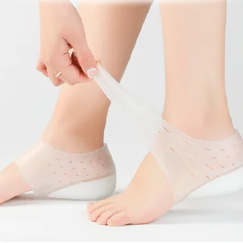 1 пара Невидимых Увеличенных По Высоте Стелек, Силиконовые Носки на Каблуке для Женщин, Мужские стельки 2-4 см, стельки для подошвенного фасциита, подошва для обуви
