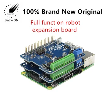 100% Оригинальные микросхемы Raspberry Pi Полнофункциональная плата расширения робота Шаговый двигатель Сервопривод постоянного тока Плата привода