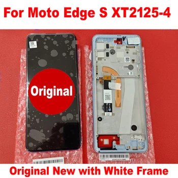 100% Оригинальный ЖК-дисплей для Motorola Moto Edge S XT2125-4 Стеклянная сенсорная панель 5G, дигитайзер экрана в сборе с рамкой