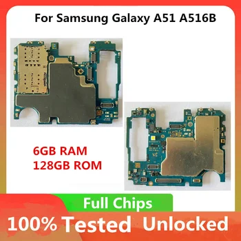 128 ГБ + 6 Г оперативной Памяти европейской Версии Для Samsung Galaxy A51 A516B материнская плата Высокого Качества С Системной Платой Android