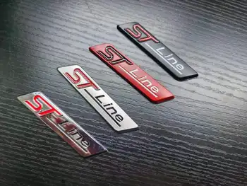 1X Металл Хром Матовый Черный Серебристый Красный STline ST line Автомобильная Эмблема Значок Авто Наклейка 3D Наклейка Эмблема для Ford Focus ST Mondeo