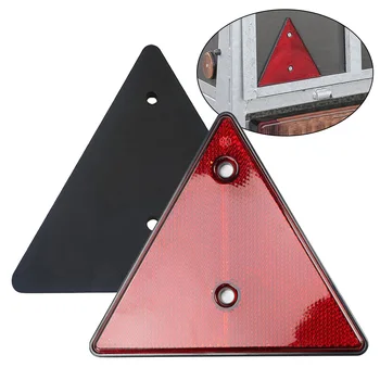 2 шт. Красные треугольные отражатели для прицепа для столбов ворот, задние отражатели, прикрепляемые к прицепу, треугольные отражатели для прицепного велосипеда