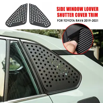 2 шт. Подходят для 2019-2021 Toyota RAV4, наклейка на задние стекла автомобиля, треугольные Жалюзи, отделка Автомобиля, Аксессуары для укладки