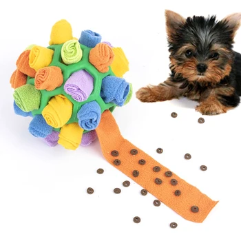 20-сантиметровый мяч для маленьких и крупных собак, интерактивные игрушки-головоломки для собак, мяч для лакомств, Дрессировка щенков, развивающие плюшевые мячи