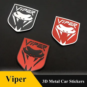3D металлическая наклейка с эмблемой Viper Значок багажника автомобиля Наклейка на решетку Радиатора Хромированный автомобильный стайлинг для Dodge Charger Caliber Аксессуары для путешествий