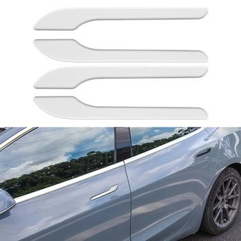 4шт Украшение дверной ручки автомобиля Профессиональными защитными наклейками Износостойкие детали для Tesla Model 3 Y 2021