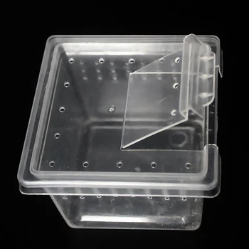5 шт./лот Пластиковая коробка для разведения Насекомых, клетка для кормления рептилий, пауков с отверстиями Контейнер для выведения насекомых, коробка для разведения от побегов