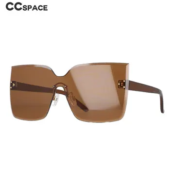 51079 Квадратные солнцезащитные очки без оправы большого размера с одной линзой Модные мужские женские оттенки UV400 винтажные очки