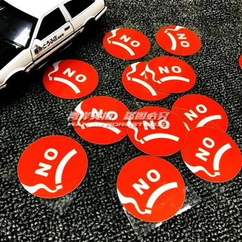 5шт Предупреждающие Автомобильные Наклейки Красный НЕ КУРИТЬ, Напоминающие о здоровье, Мотоциклетные Наклейки 45 мм