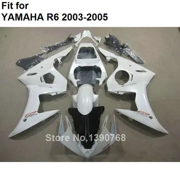 7 Бесплатных подарков белый мотоциклетный комплект обтекателей для Yamaha YZF R6 2003 2004 2005 комплект обтекателей YZFR6 03 04 05 BC80