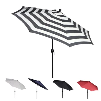 Better Homes & Gardens Outdoor 9 ' Solid Round Crank Premium Patio Umbrella