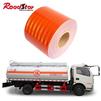 Roadstar 15 см x 3 м, высококачественный Светоотражающий Оранжевый ремень, Светоотражающая наклейка для автомобиля с прицепом