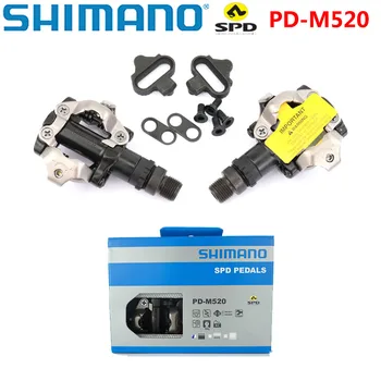 Shimano PD M520 Бесклипсовые Педали SPD Самоблокирующиеся MTB Велосипедные Гоночные Запчасти Для Горных Велосипедов Shimano original подлинная Педаль
