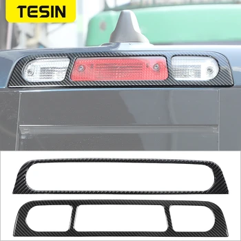 TESIN из мягкого углеродного волокна для автомобиля с высоким тормозным сигналом, Декоративная рамка, Наклейка на крышку для Dodge RAM 2018 2019 2020 2021 Автомобильные аксессуары
