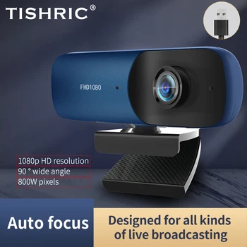 TISHRIC USB Веб-камера 1080P С Автофокусом / Без Автофокуса 4K Веб-камера 1080P Веб-камера С Микрофоном Веб-камера HD PC Камера Для компьютера