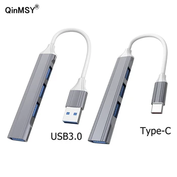 USB C Концентратор 3,0 Type C 3,1 4 Порта Мультиразветвитель Адаптер OTG Для Xiaomi Lenovo Macbook Pro 13 15 Air Pro PC Компьютерные Аксессуары