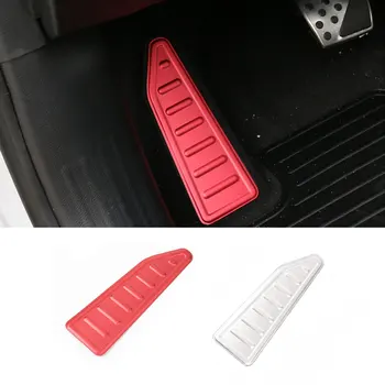 Автомобильный стайлинг Накладка для упора левой ножной педали для Jeep Renegade 2015 + Детали для литья интерьера, красный Серебристый алюминий, новый