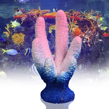 Безопасные фигурки для аквариума, яркие цветные фигурки для аквариума, Миниатюрные украшения, искусственный коралл, Сказочный декор для аквариума