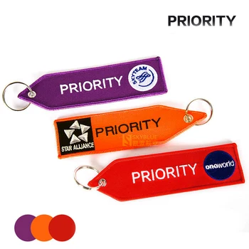 Брелок с логотипом STAR ALLIANCE Priority Брелки с вышитыми брелоками-брелками для ключей для летного экипажа, Багажная бирка, бирки для сумок