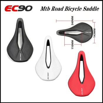Велосипедное сиденье EC90, Седла для шоссейных велосипедов MTB, Полиуретановая Сверхлегкая Дышащая Удобная Подушка сиденья, Детали и компоненты велосипедного гоночного Седла.