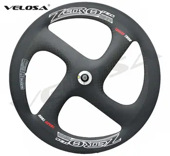 Высококачественное карбоновое колесо T800 с 4 спицами, решающая колесная пара Zero-4 / трубчатая колесная пара. для колеса для трековых или шоссейных велосипедов
