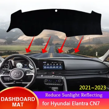 для Hyundai Elantra Avante i30 Седан CN7 2021 2022 2023 Крышка Приборной панели Солнцезащитный Козырек Защита От солнца Ковровая Подушка Автомобильные Аксессуары