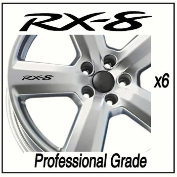Для RX-8 НАКЛЕЙКИ на ЛЕГКОСПЛАВНЫЕ ДИСКИ, виниловые наклейки с автомобильной ГРАФИКОЙ, клейкие графические наклейки x6