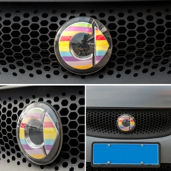 Для нового smart 453 fortwo forfour передний логотип автомобиля прозрачная защитная крышка аксессуары для модификации автомобиля пылезащитный чехол с логотипом