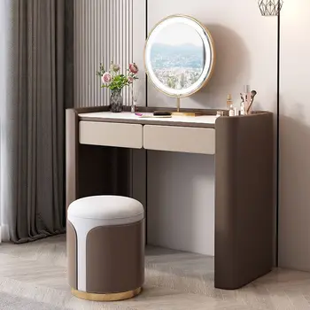Домашний итальянский Современный Легкий Роскошный туалетный столик для спальни, Современный простой шкаф для хранения, встроенный столик для макияжа