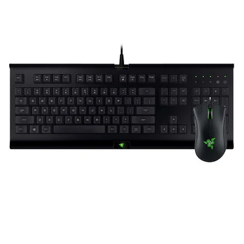 Игровая клавиатура и мышь Razer Combo Cynosa 104 Клавиши Проводная игровая клавиатура DeathAdder Essential 6400DPI Эргономичный набор мышей Черный
