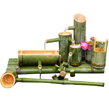 изготовленное на заказ водное устройство с бамбуковой трубкой moso, украшения, бамбуковый фильтр для аквариума с рыбками, солнечная система циркуляции воды