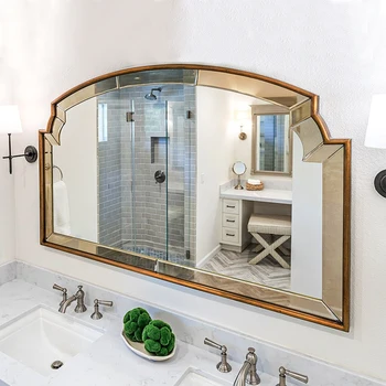 Индивидуальное европейское зеркало для туалетного столика, настенное косметическое зеркало для домашней ванной комнаты, настенное зеркало для ванной комнаты
