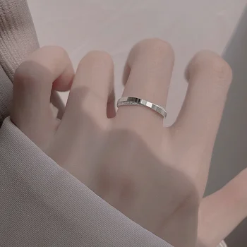 Кольцо Star River Персонализированное Матовое Звездное Сияющее Простое кольцо С открытым кольцом для указательного пальца Простое кольцо Мебиуса для пары