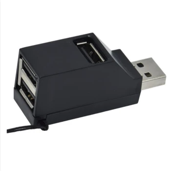 Концентратор USB 2.0, высокоскоростная передача данных, 3 порта, 1 минута, 3 подходит для ПК, ноутбука, MacBook Pro, зарядного адаптера.