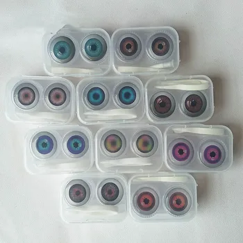 Коробка для контактных линз в стиле мультяшного аниме Eyeball Deco, круглый футляр с полипропиленовой коробкой для хранения, маленькая коробка для контактных линз (без линзы), бесплатная доставка
