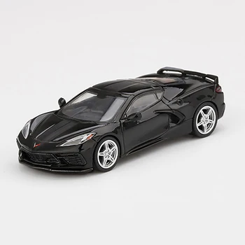 Литье под давлением в масштабе 1: 64 Corvette Stingray 2020, модель легкосплавного автомобиля, Коллекция статических украшений, Детское хобби, металлические подарки