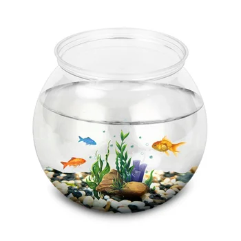 маленький аквариум для рыб ультра-белый аквариум для рыб прозрачный пластиковый круглый шар аквариум для рыб гостиная настольный домашний анти-осенний аквариум для золотых рыбок