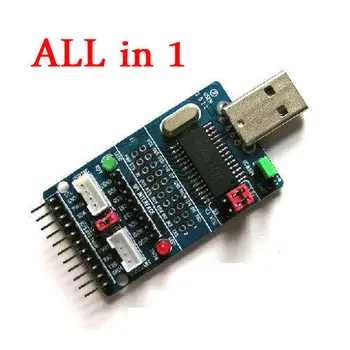 Многофункциональный модуль последовательного адаптера USB-SPI/I2C/IIC/UART/TTL/ISP 