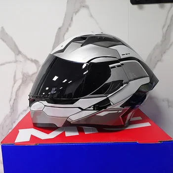 Мотоциклетные шлемы с двойными козырьками, Модульный Откидной шлем, одобренный DOT, полнолицевой шлем для мотогонок casco abatible para moto
