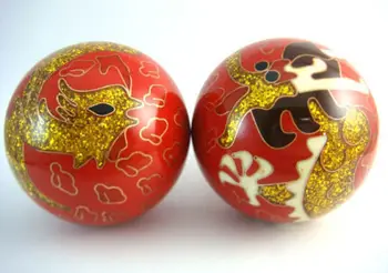 Мяч для оздоровительных упражнений Baoding Ball Golden Dragon & Phoenix