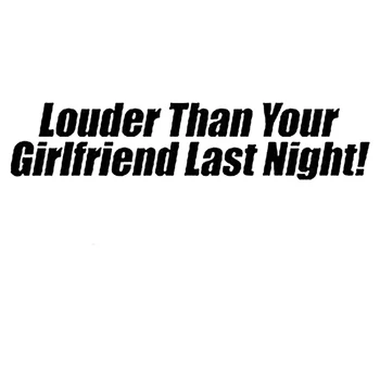 Наклейка на бампер автомобиля Louder Than Your Girlfriend Забавный Дрифт На бампер окна автомобиля Новинка JDM Drift Виниловая наклейка-наклейка