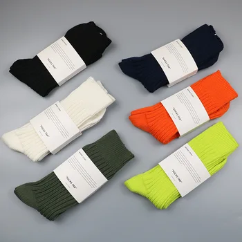 Новый японский инструмент wind, однотонные носки из толстой нити, трендовые уличные повседневные носки с толстой иглой для мужчин и женщин оптом