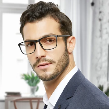 Очки для чтения в квадратной оправе для мужчин, большие оптические очки Очки для чтения при дальнозоркости Eyewear Big Readers +1 +1.5 +2 +2.5 +3