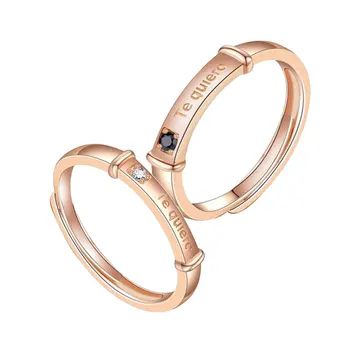 Персонализированные имя кольцо для женщин выгравированы имена 2 регулируемое кольцо на заказ кольцо для пары, подарок на годовщину