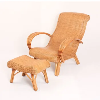 Популярное роскошное кресло с откидной спинкой из ротанга, балкон из настоящего ротанга, кресло для отдыха, кресло для пожилых людей, открытый пляж