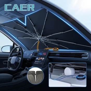 Портативный автомобильный зонтик, складной автомобильный козырек, Зонт для защиты от ультрафиолетовых лучей, летняя защита, Аксессуары для салона автомобиля