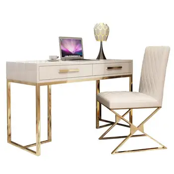 * Рабочий стол из офисного стекла, бытовой компьютерный стол из нержавеющей стали, краска, мебель для гостиничного стола