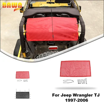 Солнцезащитный козырек багажника BAWA, сетка для теплоизоляции Jeep Wrangler TJ 1997-2006, Аксессуары для экстерьера 4-дверного автомобиля