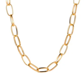 Толстая цепочка ожерелье женская индивидуальность ассорти в стиле панк короткая простая цепочка для ключиц хорошо продается